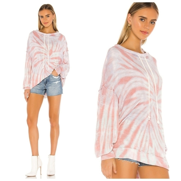 Free People Best Catch Tie Dye Tee in Pink Ivory - Picture 1 of 10